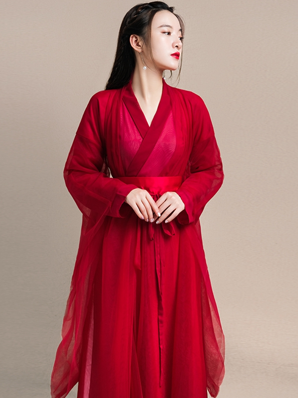 Ancient Red Dance Costumes Performance Hanfu Dress 2.jpg