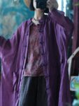 Asian Inspired Loose Shirt Long Linen Outerwear1.jpg