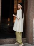 Asymmetrical Linen Top Zen Style Long Shirt1.jpg