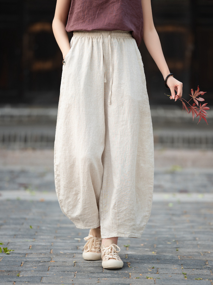 Boho Linen Pants Loose Fit Cropped Trousers1.jpg Boho Linen Pants Loose Fit Cropped Trousers1.jpg