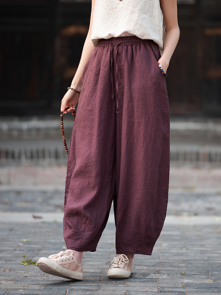 Boho Linen Pants Loose Fit Cropped Trousers2.jpg Boho Linen Pants Loose Fit Cropped Trousers2.jpg