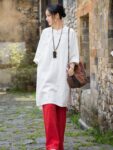 Boho Minimalist Dress Linen Long Shirt9.jpg