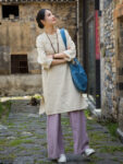 Boho Minimalist Dress Linen Long Shirt9.jpg