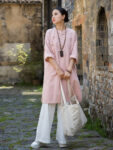 Boho Minimalist Dress Linen Long Shirt9.jpg