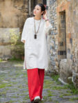 Boho Minimalist Dress Linen Long Shirt9.jpg