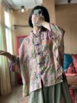 Casual Loose Ramie Top with Vintage Floral Print1.jpg