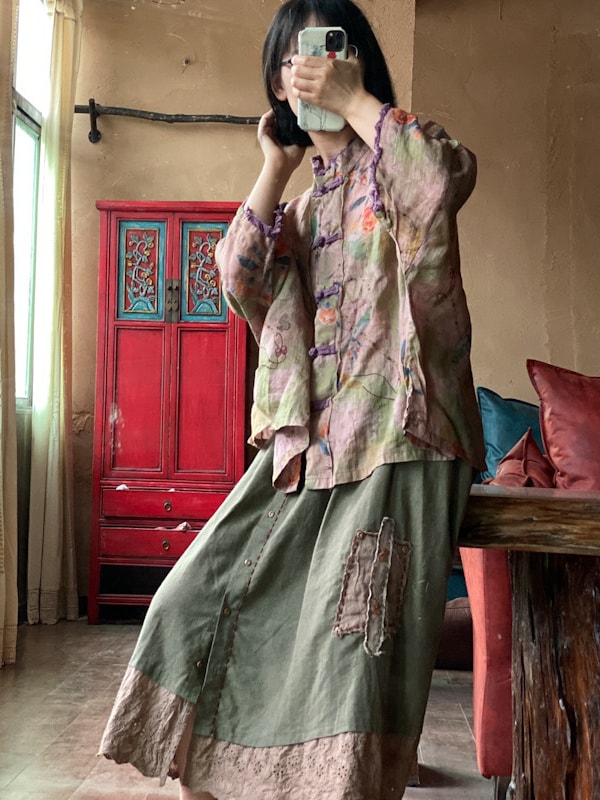 Casual Loose Ramie Top with Vintage Floral Print3.jpg Casual Loose Ramie Top with Vintage Floral Print3.jpg
