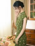 Cheongsam Dress Online Retro Green Qipao3.jpg