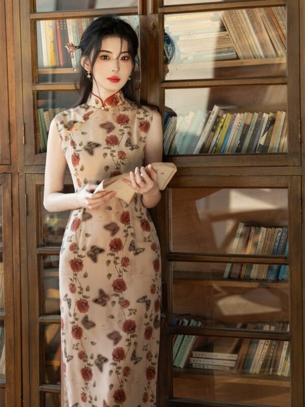 Chinese Dresses Valentines Sleeveless Cheongsam3.jpg