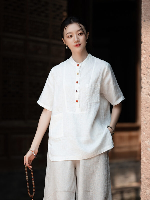 Chinese Style Cotton Linen Top Loose Blouse Summer5.jpg