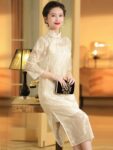Chinese Traditional Cheongsam Long Cheongsam Qipao Dress 1.jpg