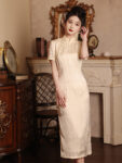 Chinese Traditional Dress Summer Cheongsam Mini Dress 1.jpg