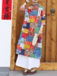 Colorful Cotton Long Loose Dresses6.jpg