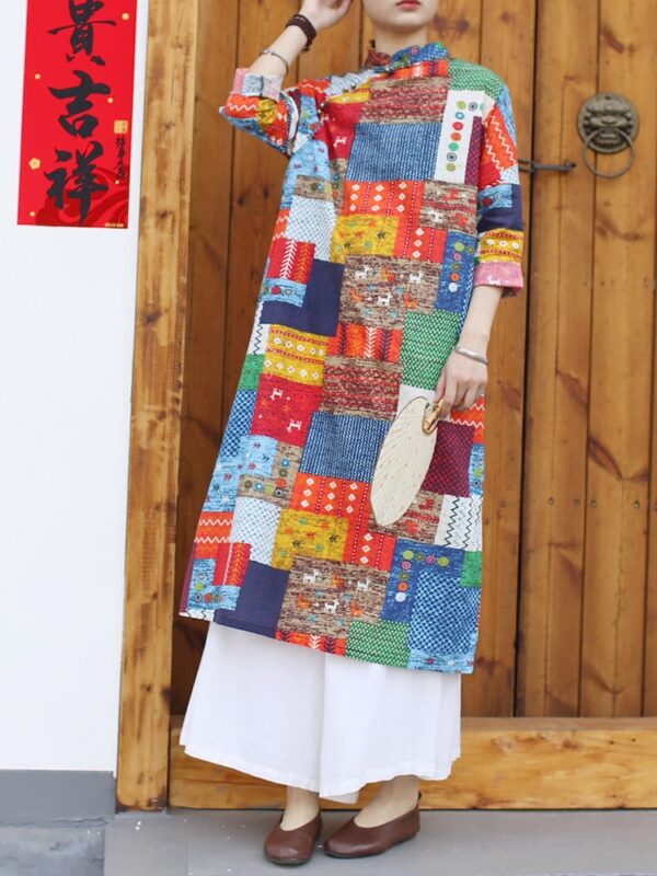 Colorful Cotton Long Loose Dresses6.jpg