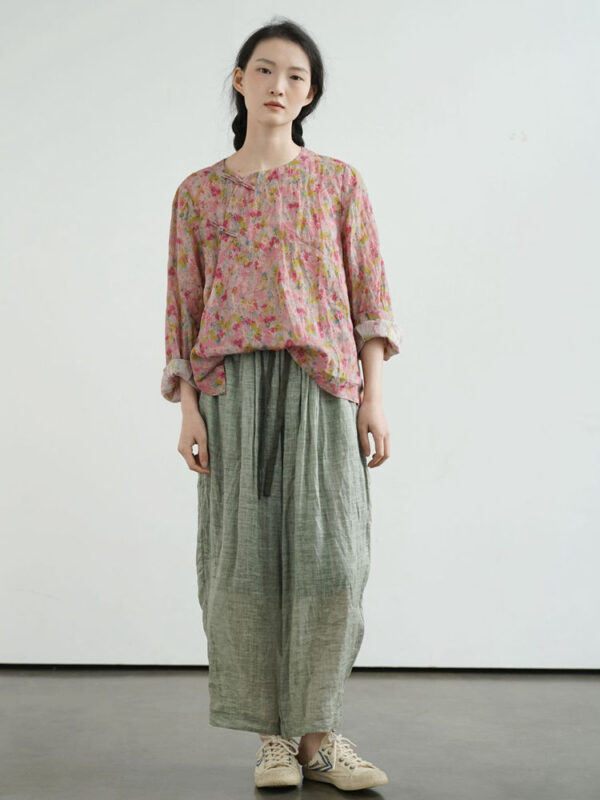 Digital Floral Print Blouse Chinese Style Shirt 1.jpg