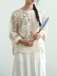 Digital Floral Print Blouse Chinese Style Shirt 5.jpg
