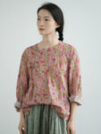 Digital Floral Print Blouse Chinese Style Shirt 5.jpg
