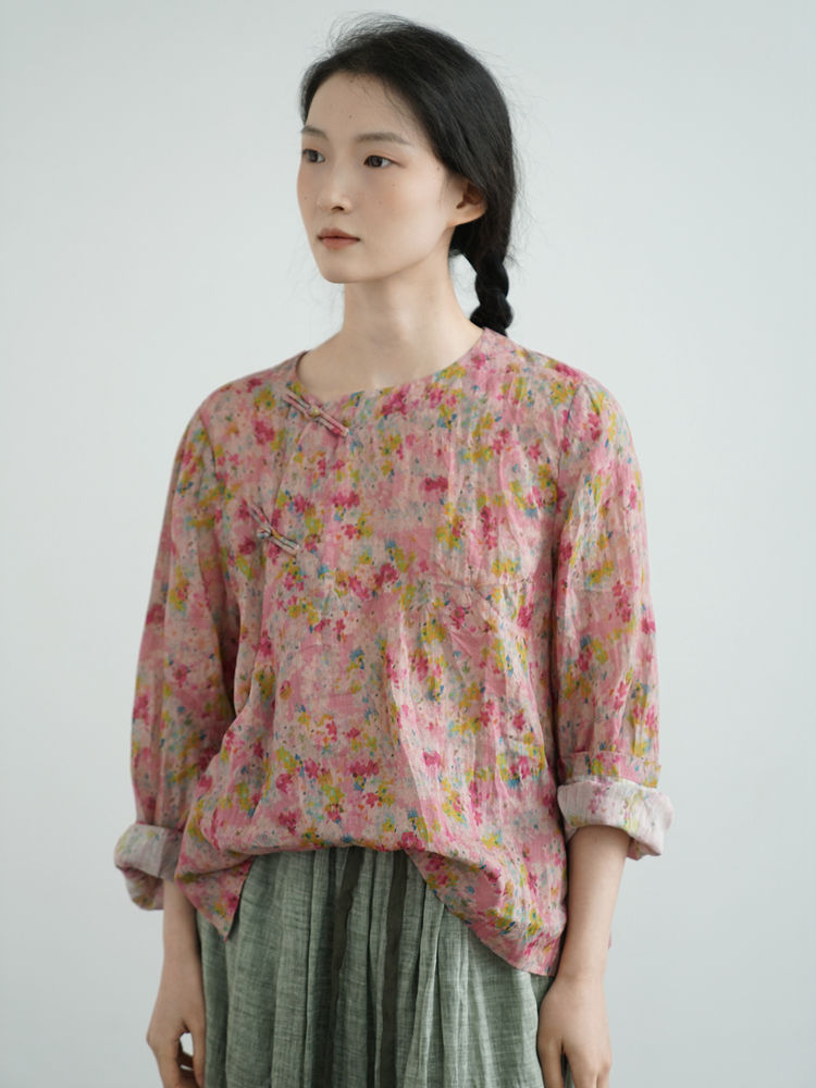 Digital Floral Print Blouse Chinese Style Shirt 5.jpg Digital Floral Print Blouse Chinese Style Shirt 5.jpg