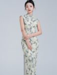 Elegant Jacquard Long Cheongsam Dress6.jpg