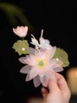 Fairy Pink Flower Hair Clip Tang Style Side Clip 1.jpg