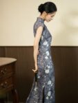 Floral Qi Pao Dress Long Chinese Dress5.jpg