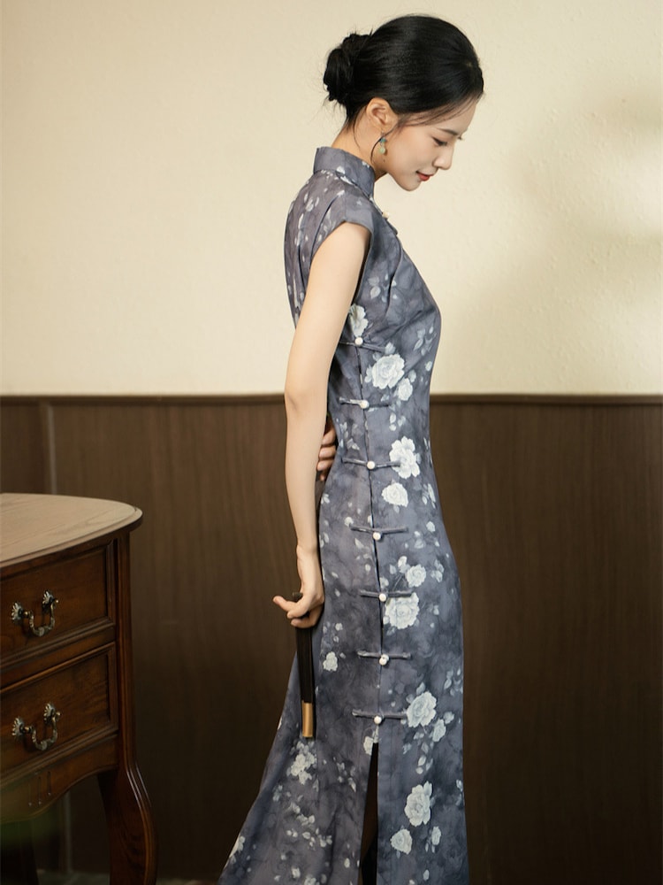 Floral Qi Pao Dress Long Chinese Dress3.jpg Floral Qi Pao Dress Long Chinese Dress3.jpg