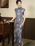 Floral Qi Pao Dress Long Chinese Dress5.jpg