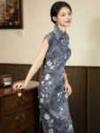 Floral Qi Pao Dress Long Chinese Dress5.jpg