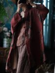 Frog Button Floral Overcoat Vintage Hanfu Jacket1.jpg