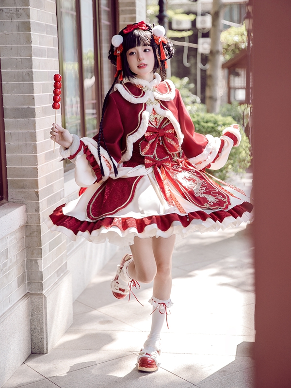 Girl New Year Winter Lolita Dress Coat Set 8.jpg Girl New Year Winter Lolita Dress Coat Set 8.jpg