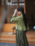 Green Qipao Top and Wide Leg Pants Set6.jpg