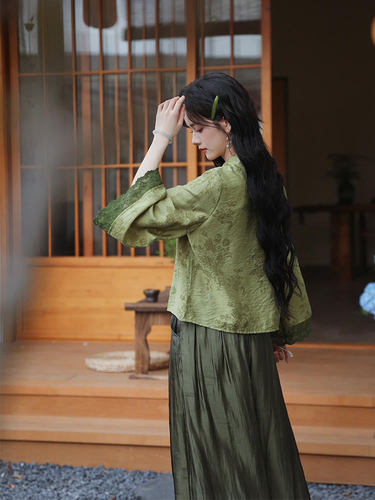 Green Qipao Top and Wide Leg Pants Set1.jpg Green Qipao Top and Wide Leg Pants Set1.jpg