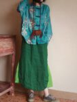 Green Ramie Top Vintage Linen Artistic Shirt1.jpg