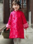 Hanfaumodern Peony Dress Chinese Style Cotton Cheongsam Winter 2.jpg