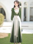 Hanfumodern Chinese Inspired Dress Womens Top Skirt Set 8.jpg