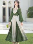 Hanfumodern Chinese Inspired Dress Womens Top Skirt Set 8.jpg