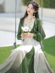 Hanfumodern Chinese Inspired Dress Womens Top Skirt Set 8.jpg