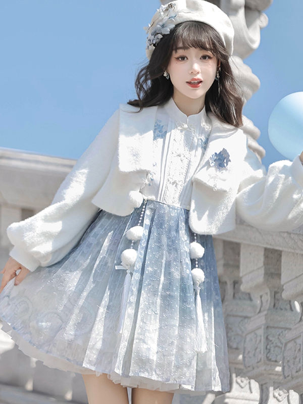 Hanfumodern Chinese Style Blue Lolita Dress Coat And Dress Set 4.jpg Hanfumodern Chinese Style Blue Lolita Dress Coat And Dress Set 4.jpg