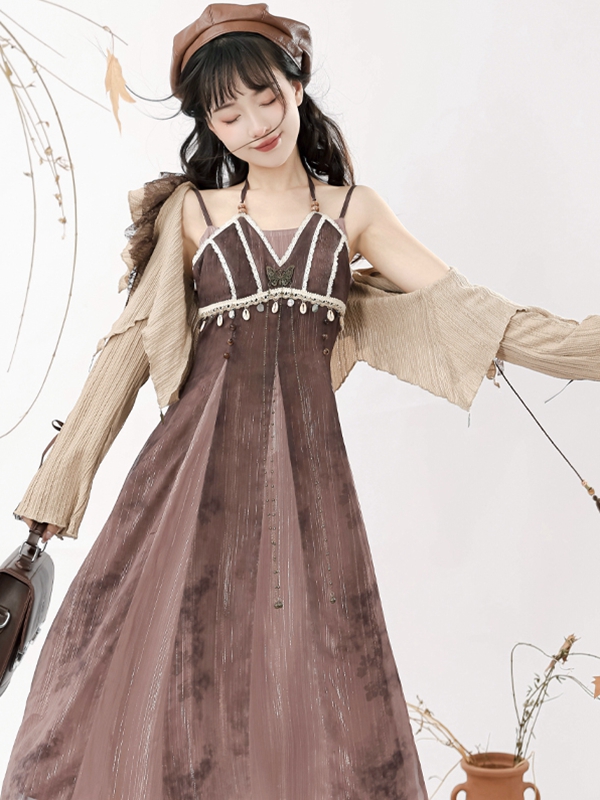 Hanfumodern Chinese Style Brown Dresses For Women 4.jpg