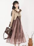 Hanfumodern Chinese Style Brown Dresses For Women 5.jpg