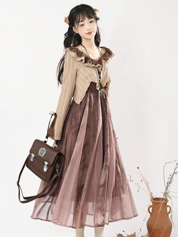Hanfumodern Chinese Style Brown Dresses For Women 5.jpg