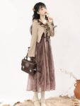 Hanfumodern Chinese Style Brown Dresses For Women 5.jpg
