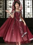 Hanfumodern lolita red dress 2.jpg