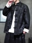 Jacquard Long sleeved Tangzhuang Jacket Men1.jpg