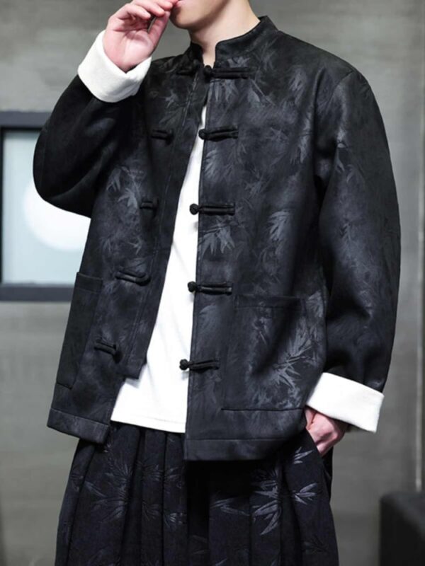 Jacquard Long sleeved Tangzhuang Jacket Men1.jpg