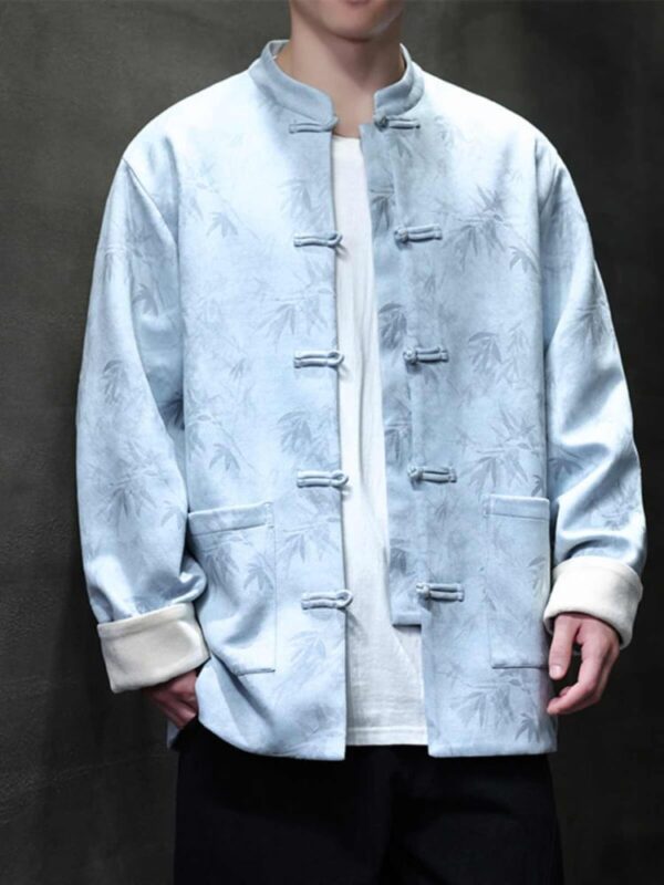 Jacquard Long sleeved Tangzhuang Jacket Men2.jpg