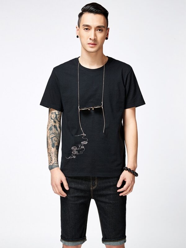 Kirin T Shirt Mens Loose Cotton Top2.jpg