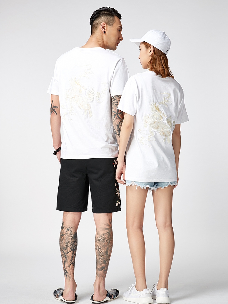 Kirin T Shirt Mens Loose Cotton Top4.jpg Kirin T Shirt Mens Loose Cotton Top4.jpg