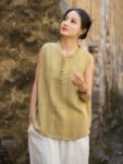 Linen Chinese Sleeveless Top Vintage Vest7.jpg