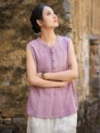 Linen Chinese Sleeveless Top Vintage Vest7.jpg